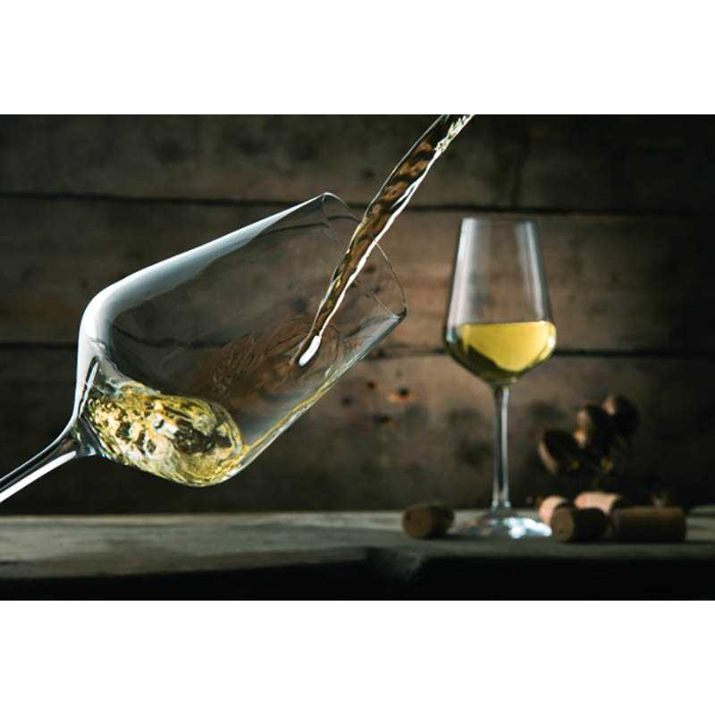 Darčeková krabička s dvoma pohármi (250 ml) na biele víno "VANILLA SEASON" > biela
