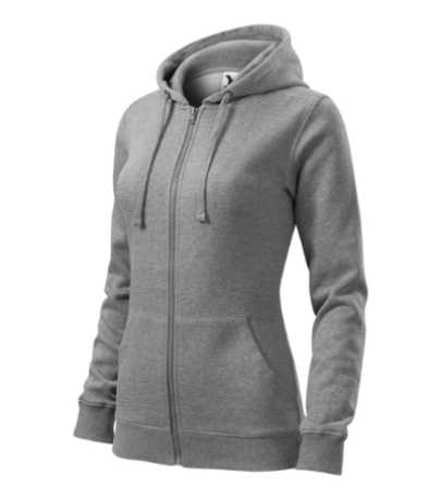 Dámska mikina (MALFINI Trendy Zipper) > sivá (tmavý melír) > L