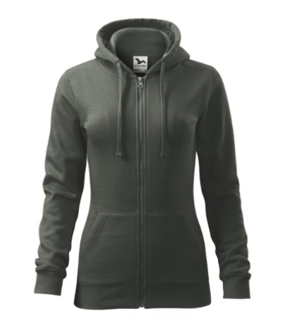 Dámska mikina (MALFINI Trendy Zipper) > šedá (tmavá bridlica) > XS