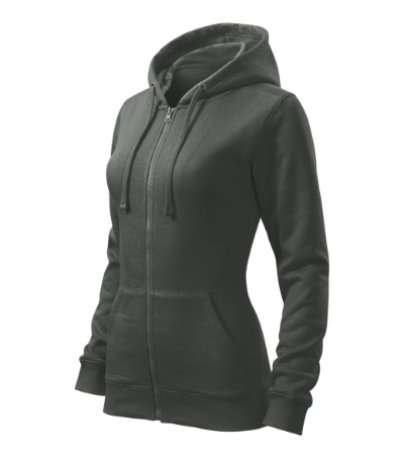 Dámska mikina (MALFINI Trendy Zipper) > šedá (tmavá bridlica) > XS