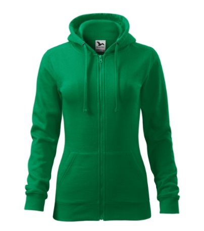 Dámska mikina (MALFINI Trendy Zipper) > zelená (trávová) > XS