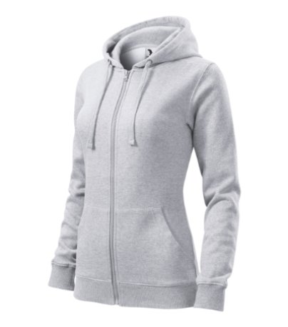 Dámska mikina (MALFINI Trendy Zipper) > sivá (svetlýmelír) > XL