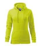 Dámska mikina (MALFINI Trendy Zipper) > zelená (limetková) > XS