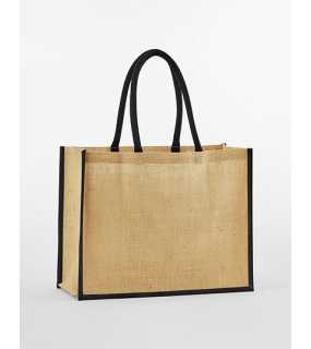 Nákupná taška (WM Natural Starched Jute Classic Shopper) > béžová (natural) / čierna