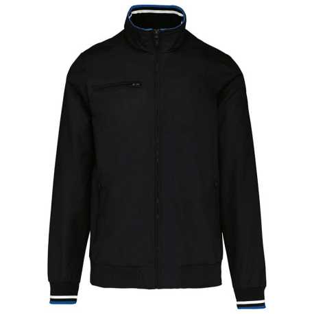 Pánska bunda (KARIBAN CITY BLOUSON JACKET) > čierna / biela / modrá > XL