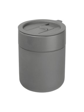 Keramický pohár so silikónovým povrchom, 340ml > šedá