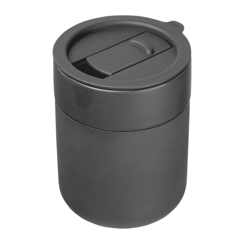 Keramický pohár so silikónovým povrchom, 340ml > šedá (anthracite)