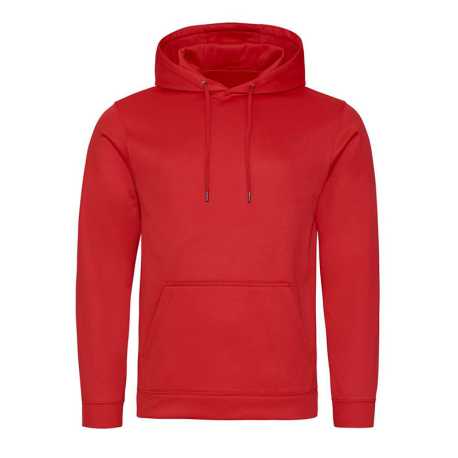 Unisex mikina (Just Hoods SPORTS POLYESTER HOODIE) > červená (fire) > 2XL