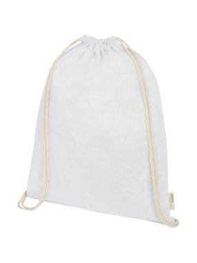 Šňůrkový batoh z organické bavlny GOTS s gramáží 140 g/m2 Orissa>biela