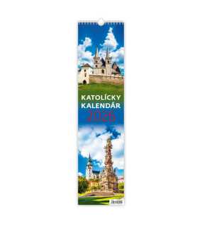 Nástenný kalendár (Katolícky kalendár - viazanka 2026) - 12 x 48 cm