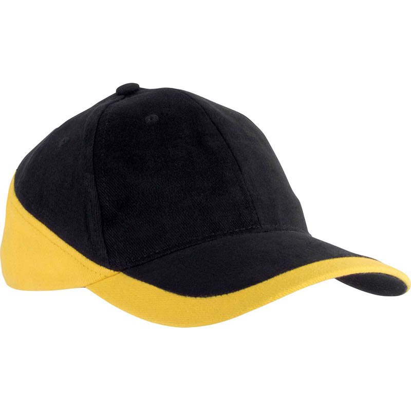 6 panelová šiltovka (KARIBAN RACING 6 PANEL CAP) > čierna / žltá