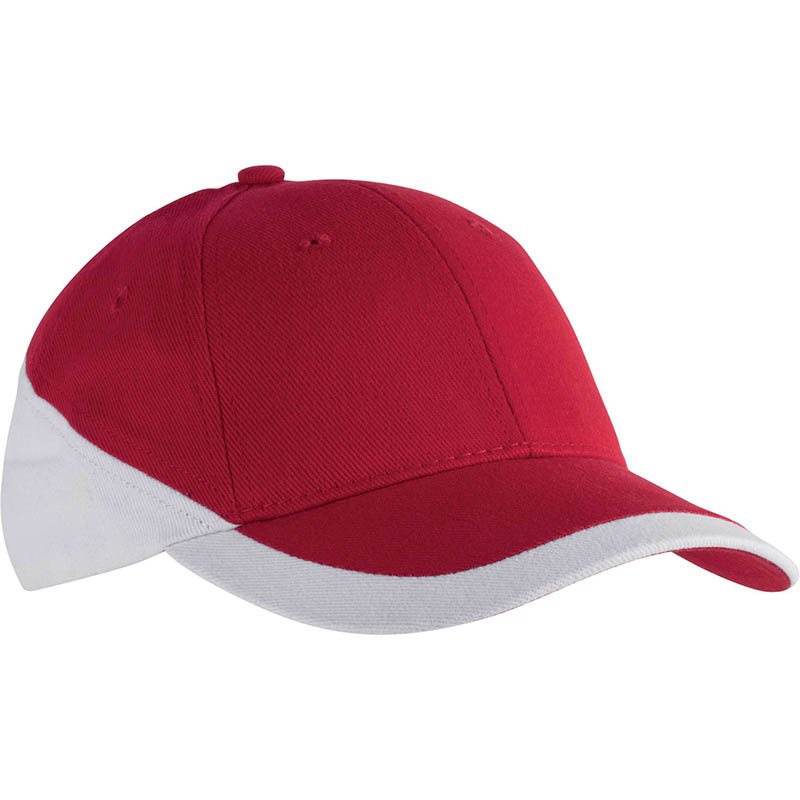 6 panelová šiltovka (KARIBAN RACING 6 PANEL CAP) > červená / biela
