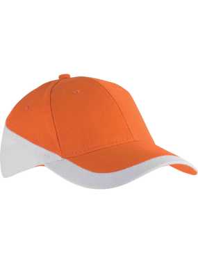 6 panelová šiltovka (KARIBAN RACING 6 PANEL CAP) > oranžová / biela