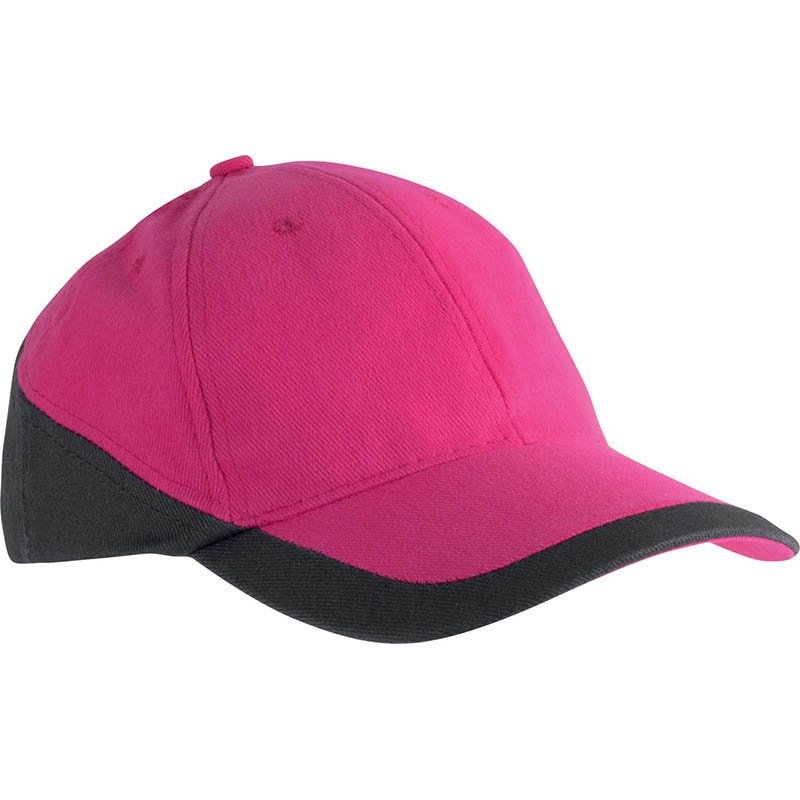 6 panelová šiltovka (KARIBAN RACING 6 PANEL CAP) > ružová (fuchsia) / šedá (dark)
