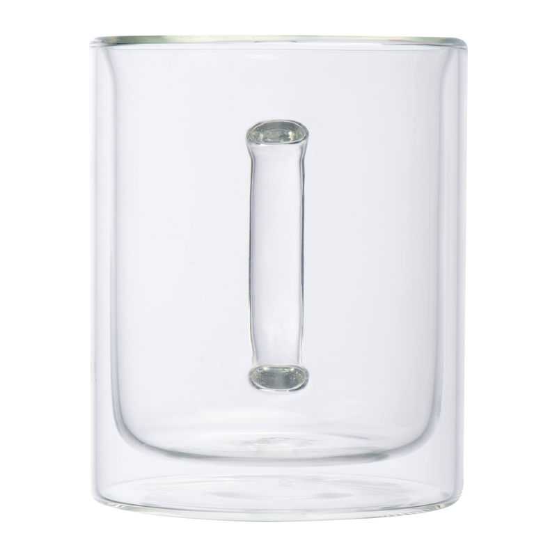 Dvojstenný sklenený hrnček Caracas, 350 ml > transparentná