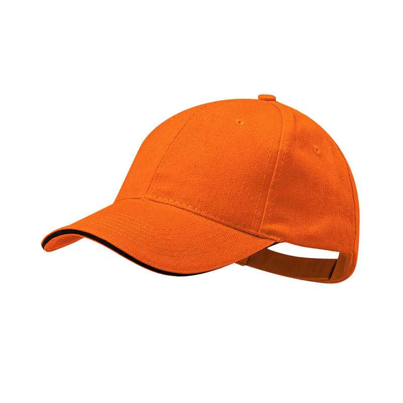 6 panelová šiltovka > oranžová