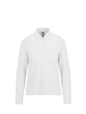 Dámska polokošeľa (B&C MY POLO 180 LSL /WOMEN) > biela > 3XL