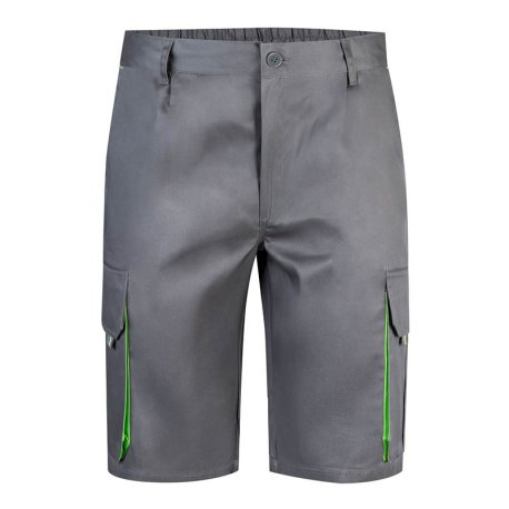 Pánske krátke nohavice (VELILLA TWO-TONE SHORTS) > šedá / zelená (lime) > 58
