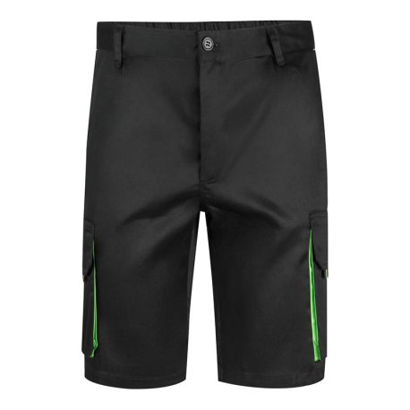 Pánske krátke nohavice (VELILLA TWO-TONE SHORTS) > čierna / zelená (lime) > 34
