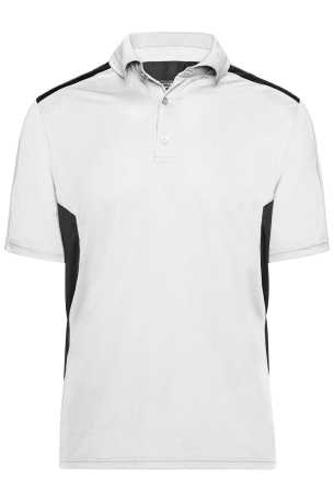 Pánska polokošeľa (DAIBER Craftsmen Poloshirt) > biela / šedá (carbon) > M
