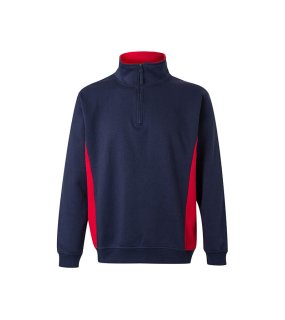 Pánska mikina (VELILLA TWO-TONE QUARTERZIP SWEATSHIRT) > modrá (navy) / červená > L