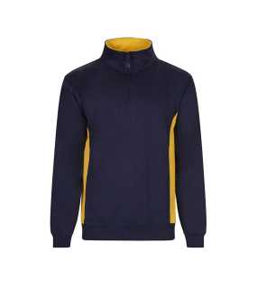 Pánska mikina (VELILLA TWO-TONE QUARTERZIP SWEATSHIRT) > modrá (navy) / žltá > XL