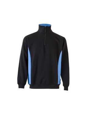 Pánska mikina (VELILLA TWO-TONE QUARTERZIP SWEATSHIRT) > čierna / modrá (sky) > M