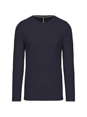 Pánske tričko ( Kariban Mens Long Sleeve Round Neck T-Shirt ) > modrá (navy) > M
