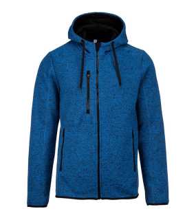 Pánska mikina (Proact"MEN'S HEATHER HOODIE") > modrá (light royal melange) > L
