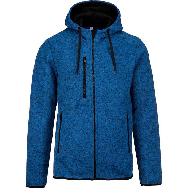 Pánska mikina (Proact"MEN'S HEATHER HOODIE") > modrá (light royal melange) > 3XL