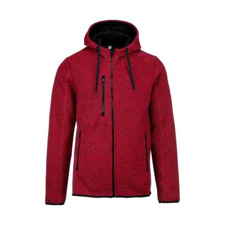 Pánska mikina (Proact"MEN'S HEATHER HOODIE") > červená (melange) > XL