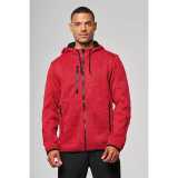 Pánska mikina (Proact"MEN'S HEATHER HOODIE") > červená (melange) > XL
