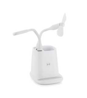 Stojan na písacie potreby s indukčnou nabíjačkou > biela