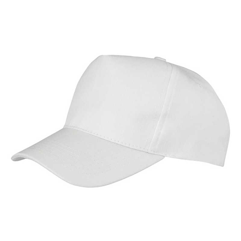 5 panelová šiltovka (RESULT Core Recycled Printers Cap) > biela