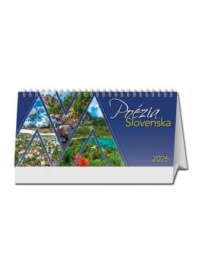 Stolový kalendár (Poézia Slovenska 2026) - 29,7 x 13,8 cm