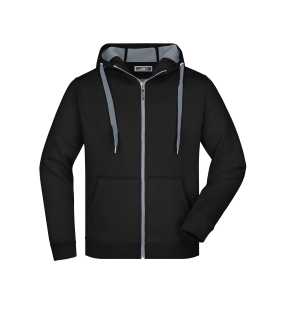 Pánska mikina (JN Men's Doubleface Jacket) > čierna / šedá (carbon) > L
