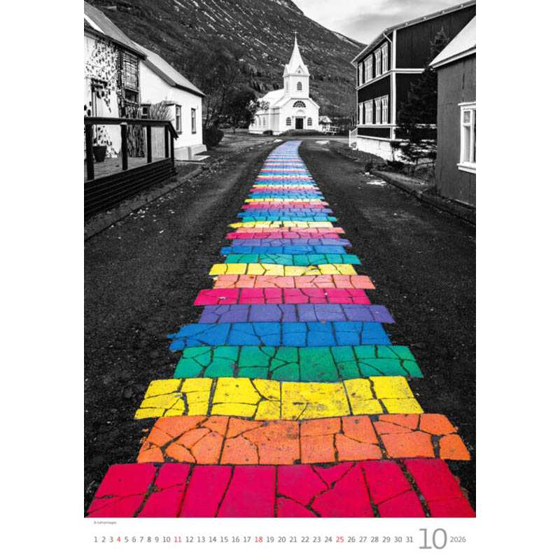 Nástenný kalendár (Colour Art 2026) - 31,5 x 52 cm