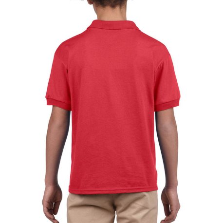 Detská polokošeľa (GILDAN DRYBLEND YOUTH JERSEY POLO) > červená > L