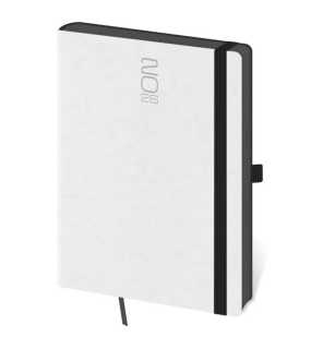 Diár s gumičkou (Memory 2026) - 14,5 x 20,5 cm > biela > denný A5