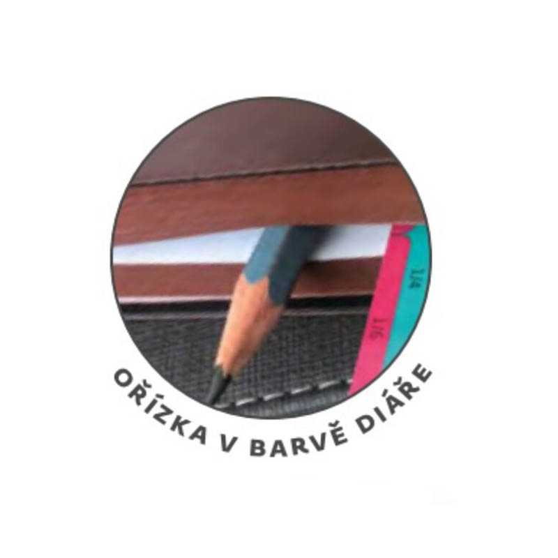 Diár s gumičkou (Memory 2026) - 14,5 x 20,5 cm > hnedá (dark) > týždenný A5