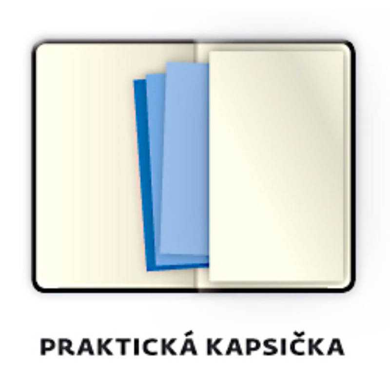 Diár s gumičkou (Memory 2026) - 14,5 x 20,5 cm > modrá (dark) > denný A5