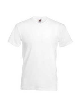 Pánske tričko (FRUIT OF THE LOOM Valueweight V-Neck T) > biela > 2XL