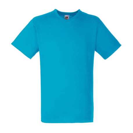 Pánske tričko (FRUIT OF THE LOOM Valueweight V-Neck T) > modrá(azure) > S