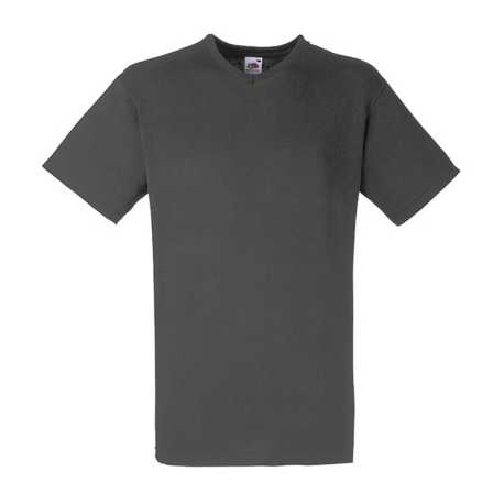 Pánske tričko (FRUIT OF THE LOOM Valueweight V-Neck T) > šedá (light graphite) > S