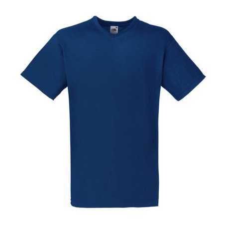 Pánske tričko (FRUIT OF THE LOOM Valueweight V-Neck T) > modrá (navy) > L