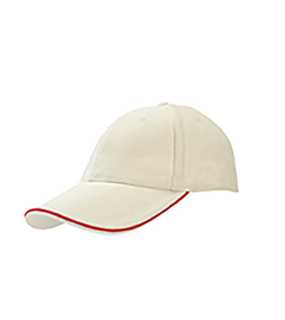 6 panelová šiltovka > prírodná / červená / biela
