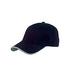 6 panelová šiltovka > čierna / biela / šedá