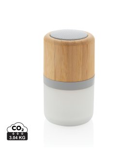 Bambusový reproduktor 3W s náladovým svetlom > biela