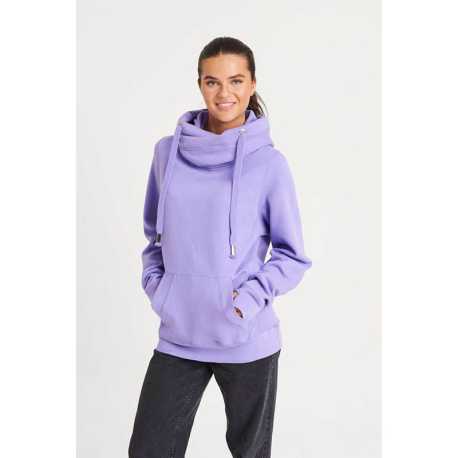 Unisex mikina (Just Hoods CROSS NECK HOODIE) > ružová (dusty) > XS