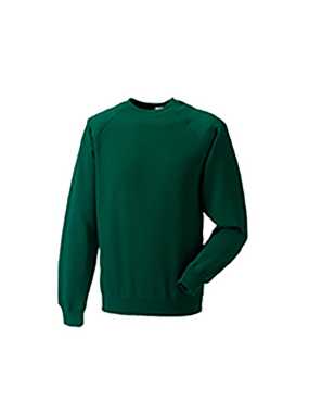 Pánska mikina(Classic Raglan Sleeve RUSSELL) > zelená (bottle) > 2XL